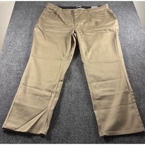 Catherines NWT Tan Sateen Stretch Straight Leg Pants Womens Plus 24W